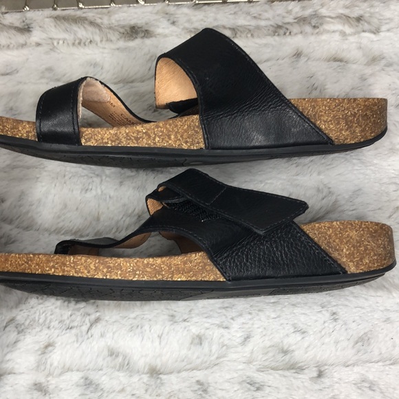 Nurture Black Leather Camdenn Comfort Sandal 8 - Picture 12 of 12